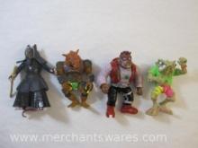 Four Teenage Mutant Ninja Turtles Figures including 1991 Rahzar, 1992 Mutatin' Be Bop, 2014 Dojo