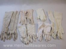 Vintage Neutral Colored Women's Dress Gloves, mostly nylon, see pictures, 7 oz