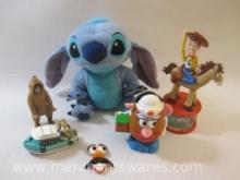 Assorted Toys from Disney and More including Toy Story, Stitch Plush, Mr. Potato Head and more, see