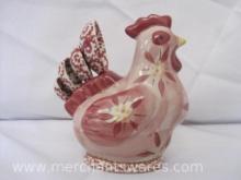 Ceramic Rooster with Measuring Scoops