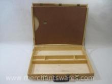 Wooden Carry Box with Latches and Handle