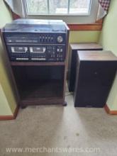 Sanyo GTX170 Stero rack system with Turntable and Dual Cassette Player, Includes Speakers and