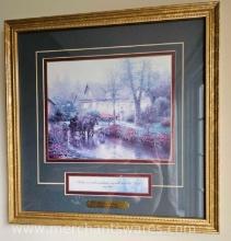 Thomas Kincaid Framed and Matted "Sunday Outing" Print