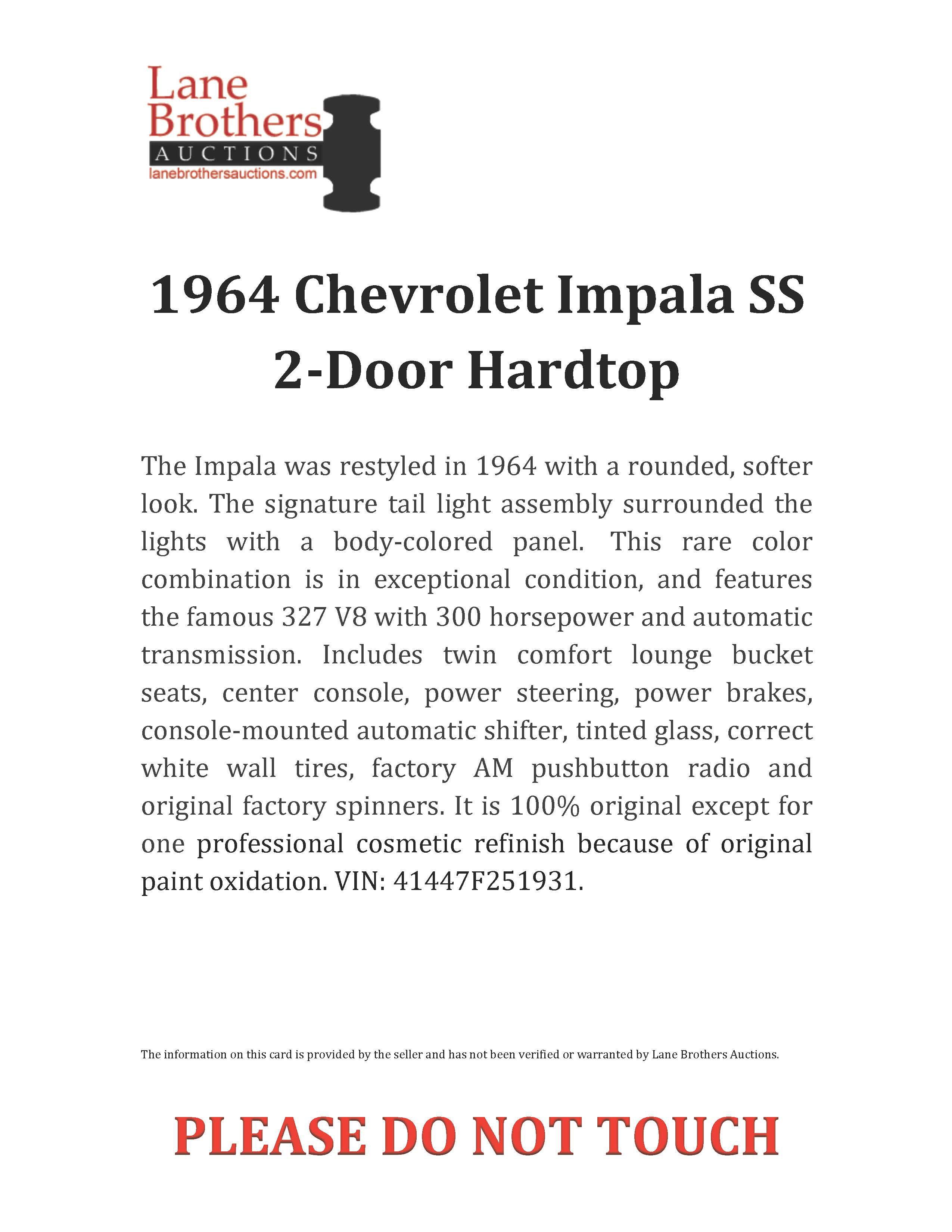 1964 CHEVROLET IMPALA SS,