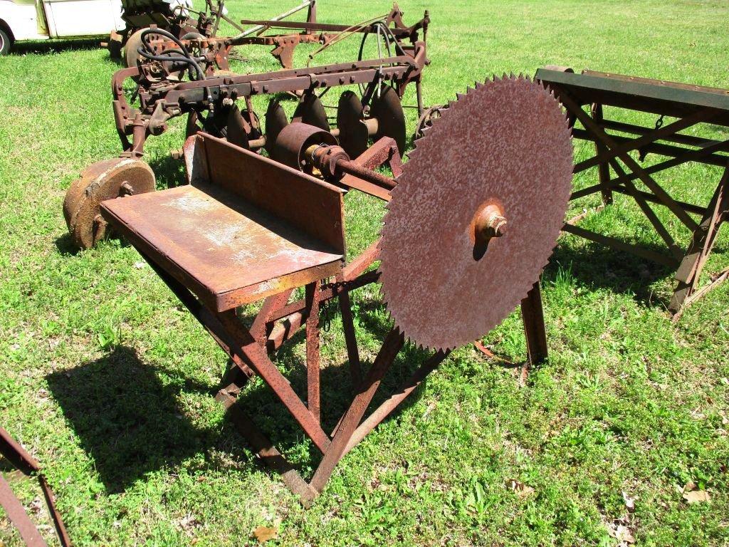 ANTIQUE CUT-OFF SAW WITH 24" BLADE,