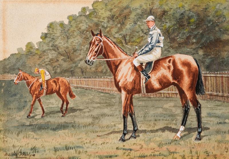Walter Vernon (early 20th century) PORTRAIT OF THE RACEHORSE ''SIGNORILLO''