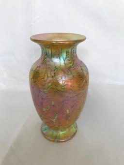 Quezal iridescent vase