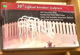 Two New 30" Lighted Reindeer