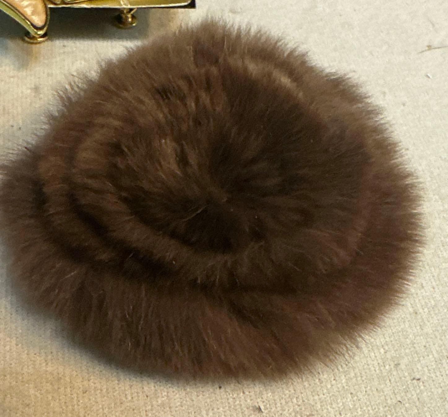 Brooch/Pin and ring Lot- 2 Brooches are Fur Lined
