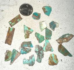92 cts Royston Turquoise 19pc