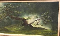 Framed Large Painting Signed 55" x 32"
