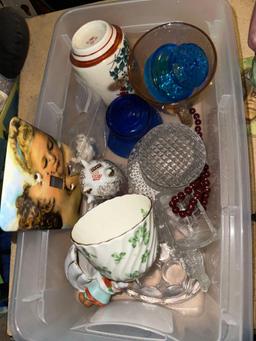 Vintage Collectibles- Beads, Toothpick Holder, Ashley English cup, Elephant and more