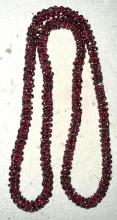 Pretty Garnet Bead Necklace (about 1,000 Beads Banded together)
