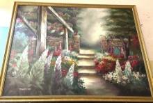 Framed Large Beautiful Painting signed 46" x 44"