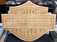 Embossed Wood Harley Davidson Motorcycle sign