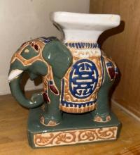 Ceramic Chinese Elephant plant stand 8" tall