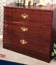 NIB 3 Drawer Dresser with Cherry Wood tone