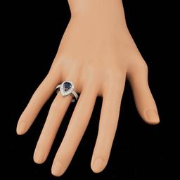 14k Gold 2.00ct Sapphire 0.85ct Diamond Ring