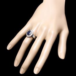 14k Gold 3.00ct Sapphire 0.90ct Diamond Ring