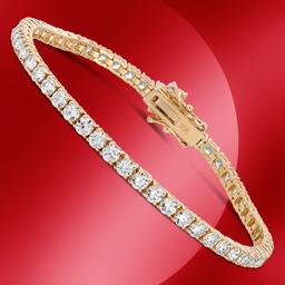 14K Gold 6.28cts Diamond Bracelet