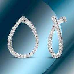 14K Gold 1.78cts Diamond Earrings