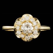 14k Yellow Gold .8ct Diamond Ring