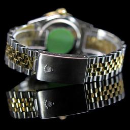 Rolex Two-Tone DateJust 36mm 1.65 cts.  Diamond Bezel Diamond Dial Men's Wristwatch