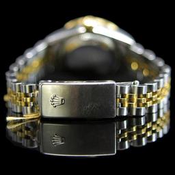 Rolex Two-Tone DateJust 26mm Diamond Dial & Bezel Aprox. 1.1 cts. (4) Sapphires Womens Wristwatch