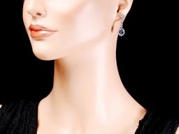 14k Gold 3ct Tanzanite 2.30ct Diamond Earrings