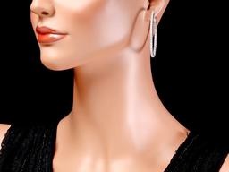 14k White Gold 5.20ct Diamond Earrings