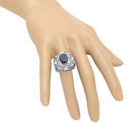 14K Gold 5.11ct Sapphire 1.07cts Diamond Ring