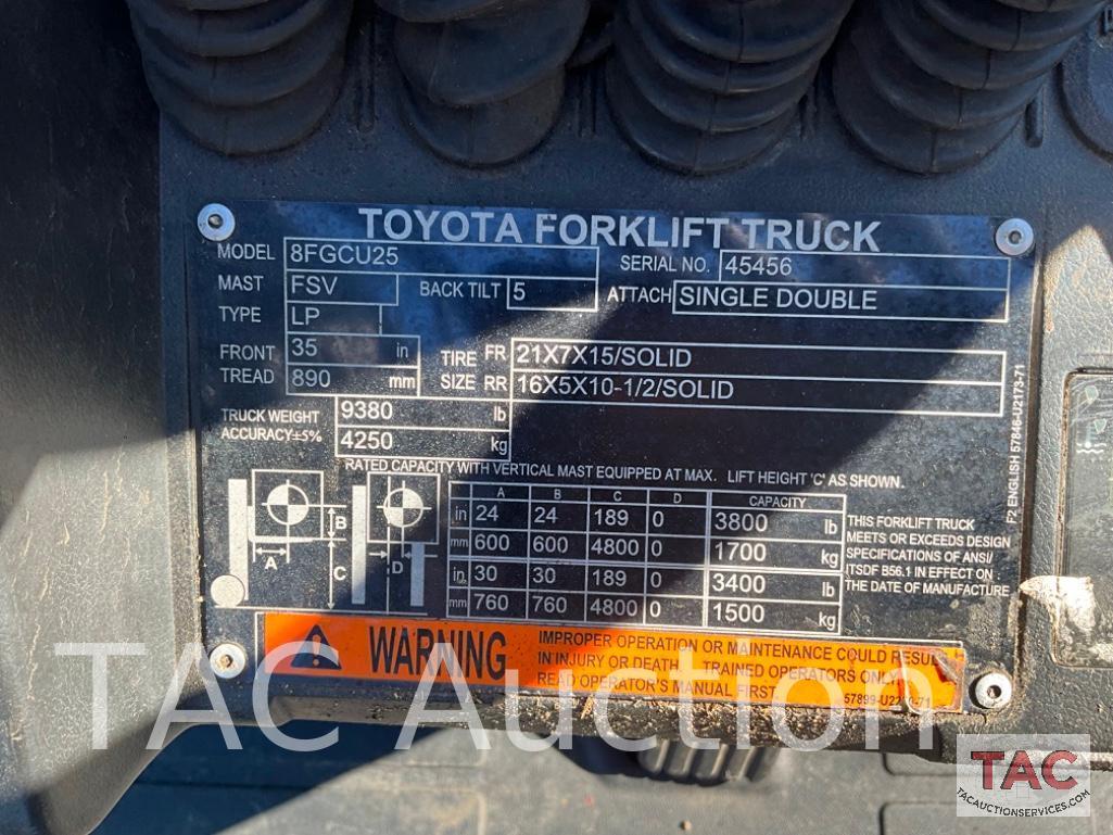 2013 Toyota 8FGCU25 5000lb Forklift