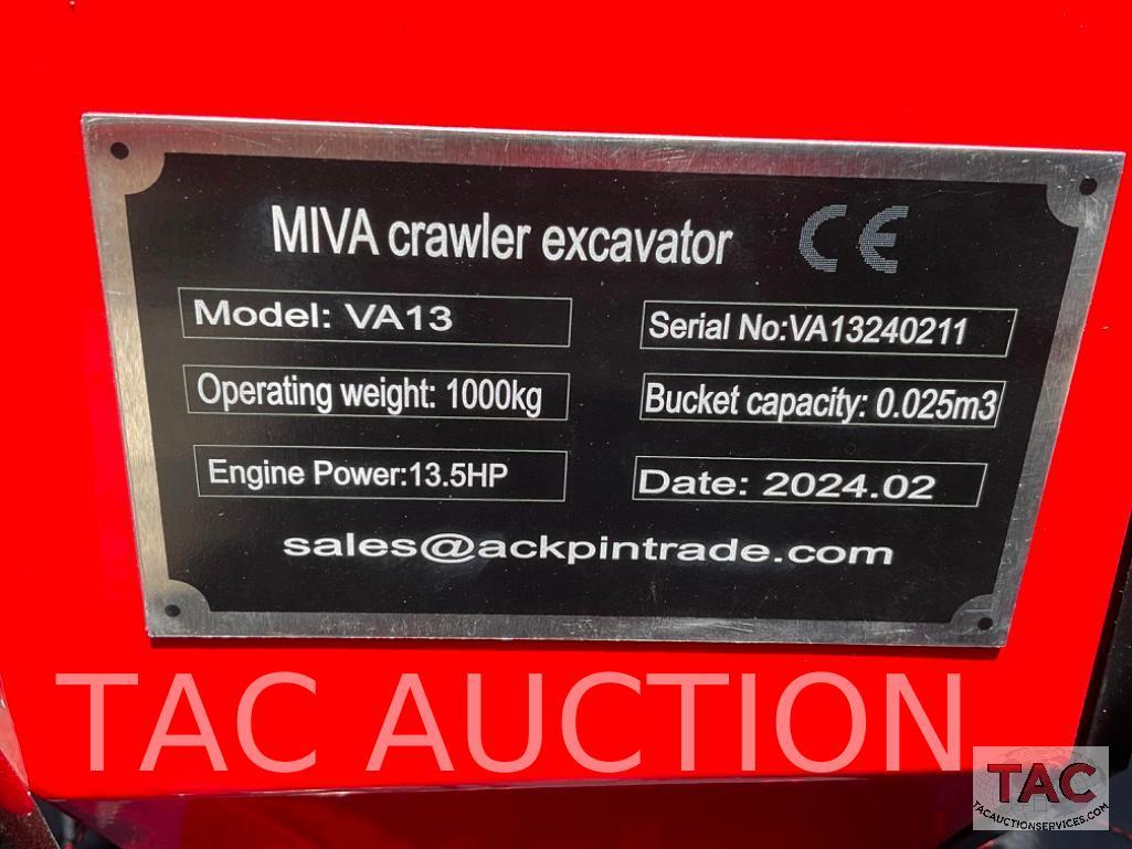 New MIVA VA13 Mini Excavator