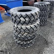 (4) new Forerunner 16.5 skidsteer tires
