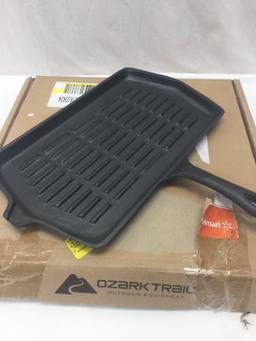 Ozark Trail 14" X 8" Rectangular Cast Iron Griddle with Handle