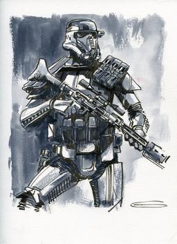 Star Wars: Rogue One - Death Trooper Watercolour