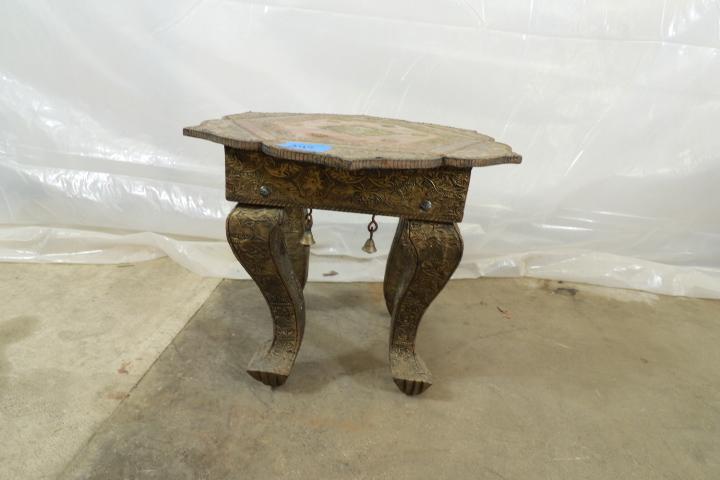 Asian Style Table with Copper Center Piece