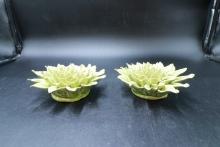 Pair of Ceramic Flowers