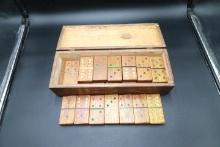 Wooden Dominoes Set In Box