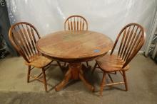 Oak Table And 3 Chairs