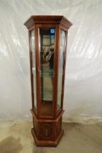 Small Curio Cabinet with Glass Shelves