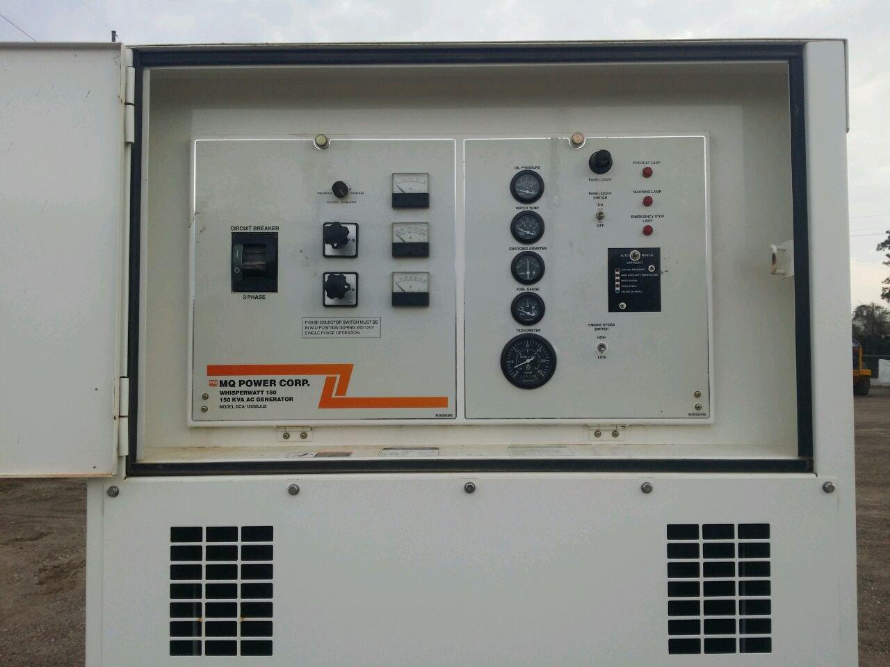2008 MQ Power Corp Model DCA-150 SSJU3 Generator | Video Available