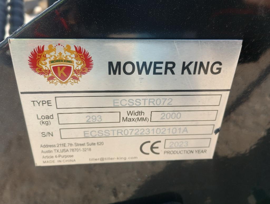 Unused Mower King ECSSTR072 Rotary Tiller (Skid Steer Attachment)