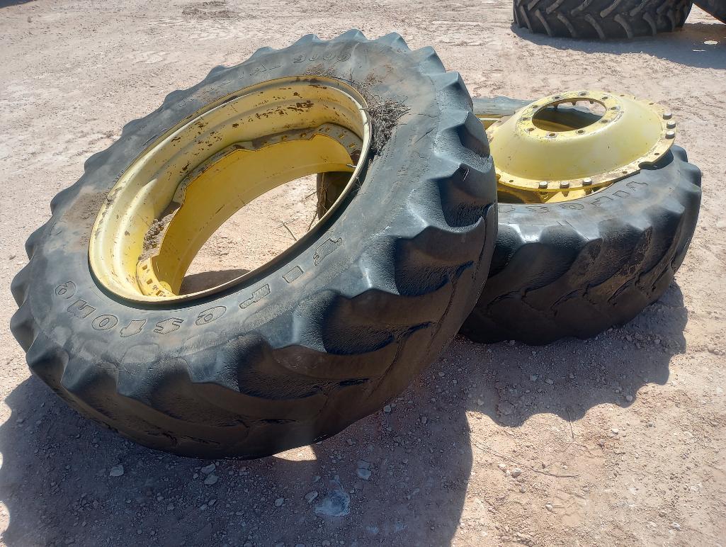 (2) John Deere Duals w/Tires 480/70R34