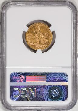 1909-D $5 Indian Head Half Eagle Gold Coin NGC MS63