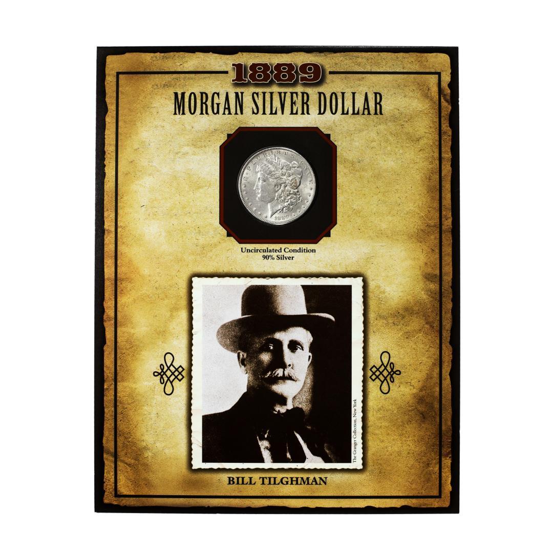 1889 $1 Morgan Silver Dollar Coin Bill Tilghman Legends of the Wild West