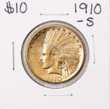 1910-S $10 Indian Head Eagle Gold Coin