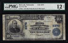1902 $10 First NB of McCook, Nebraska CH# 3379 National Currency Note PMG Fine 12 Net
