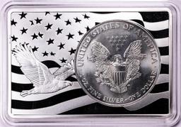 1994 $1 American Silver Eagle Coin & 2oz Silver Bar Set