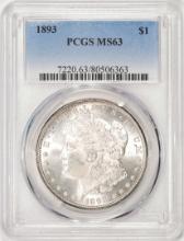 1893 $1 Morgan Silver Dollar Coin PCGS MS63